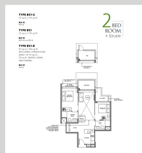 the-lake-garden-residences-yuan-ching-road-floor-plans-2-bedroom+study-type-BS1-G-775sqft
