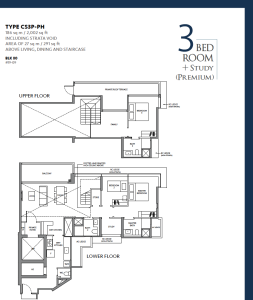 the-lake-garden-residences-yuan-ching-road-floor-plans-penthouse-3-bedroom+study-type-CS3P-PH-2002sqft