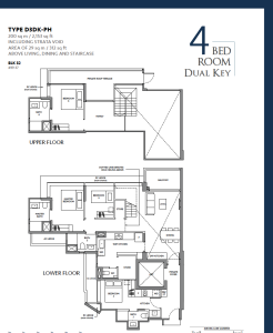 the-lake-garden-residences-yuan-ching-road-floor-plans-penthouse-4-bedroom-dual-key-type-D3DK-PH-2153sqft